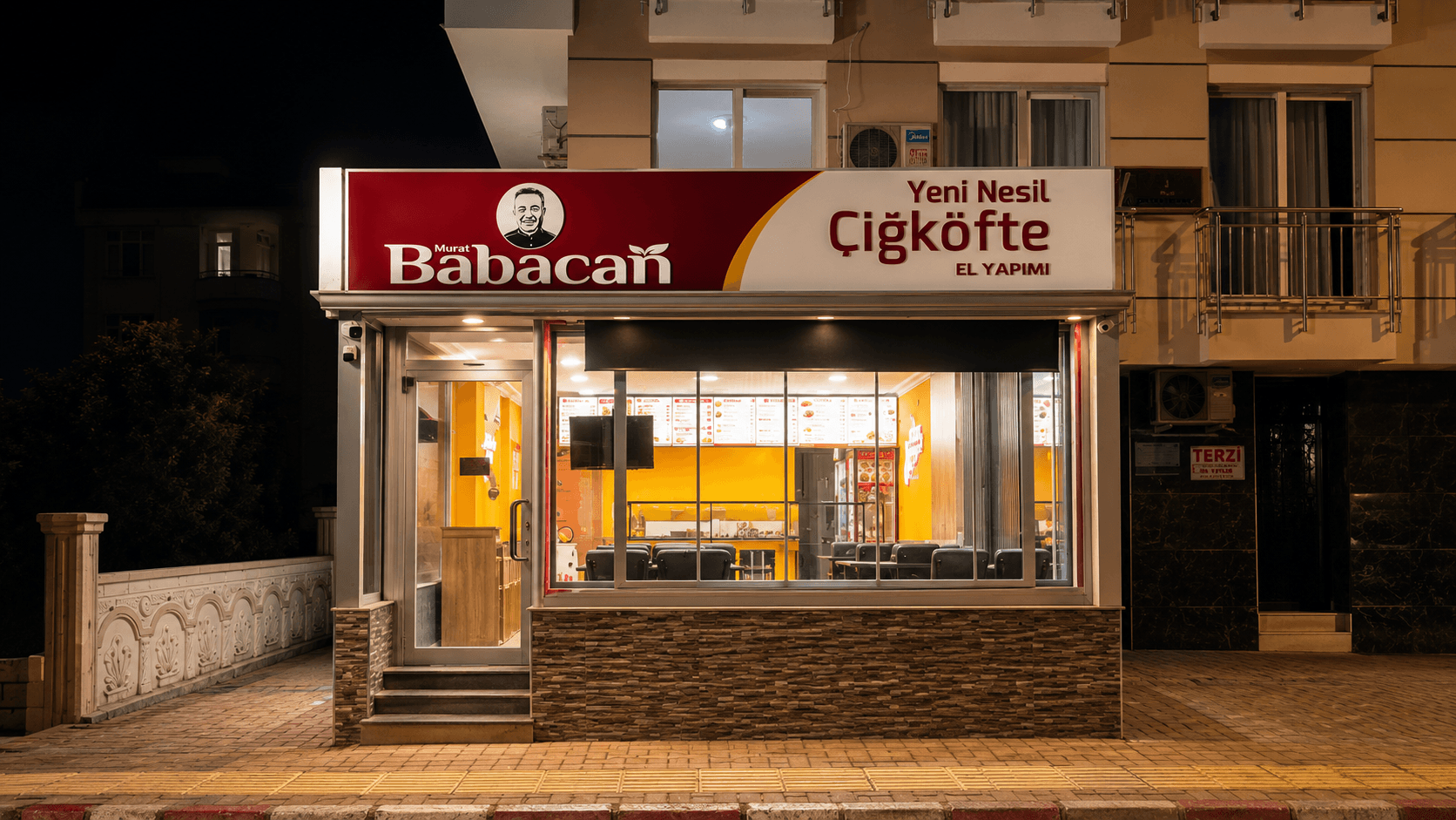 Babacan Çiğköfte şube dış cephe